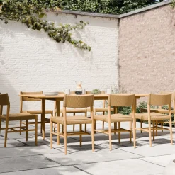 Baycrest Outdoor Teak Extendable Dining Table (84"–100") & Chairs Set