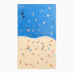 Beach Scene Beach Towel