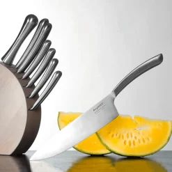 BergHOFF Stainless Steel Knife Set w/ Block (Set of 8)
