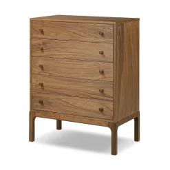 Berriman Walnut 5-Drawer Dresser (32")