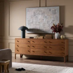 Berriman Walnut 9-Drawer Dresser (85")