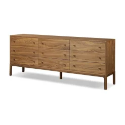 Berriman Walnut 9-Drawer Dresser (85")