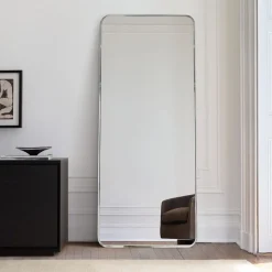 Beveled Edge Frameless Rectangle Floor Mirror