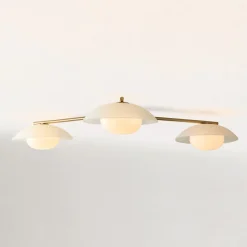 Bezel 3-Light Metal Flush Mount (60")