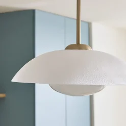 Bezel Perforated Metal Pendant (16")
