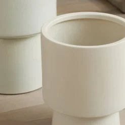 Bishop Ceramic Indoor/Outdoor Pedestal Planters