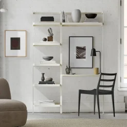 Blaine Wall Desk w/ Shelves (53"–63")
