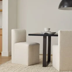 Block Base Upholstered Dining Chair