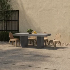 Block Leg Outdoor Dining Table