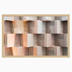 Blocks of Orange Framed Wall Art