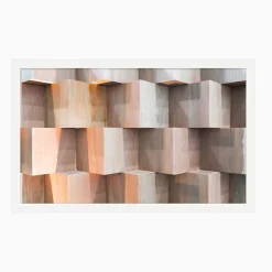 Blocks of Orange Framed Wall Art