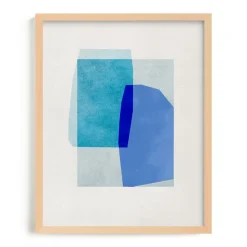 Blue Abstraction Framed Wall Art by Minted for West Elm