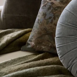 Blue Tapestry Pillow Cover & Throw Set