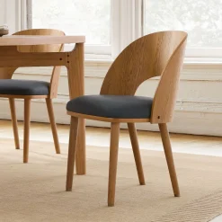 Boerum Plywood Back Leather Dining Chair