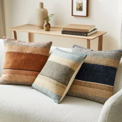 Bold Center Mixed Stripe Pillow Cover