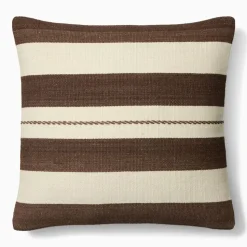 Bold Stripe Botanicals Pillow Cover & Throw Set