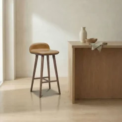 Boulder Leather Counter Stool