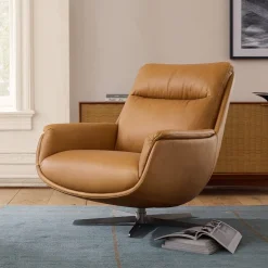Bowden Leather Swivel Chair