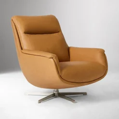 Bowden Leather Swivel Chair