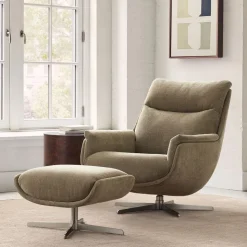 Bowden Swivel Chair & Ottoman Set