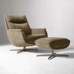 Bowden Swivel Chair & Ottoman Set