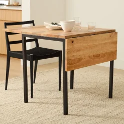 Box Frame Drop Leaf Extendable Table (24"–48")