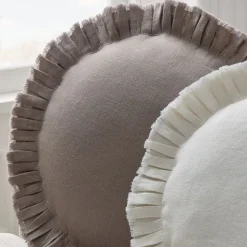 Box Pleat Round Pillow