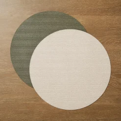 Braid Textured Easy-Care Round Placemats