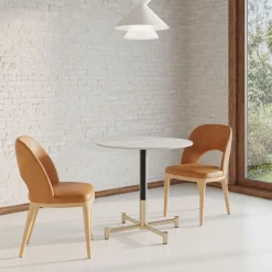 Branch Restaurant Round Dining Table - Porcelain