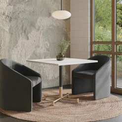 Branch Restaurant Square Dining Table - Quartz