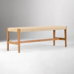 Brenna Woven Dining Bench