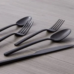 Briggs Flatware Sets - Black Satin