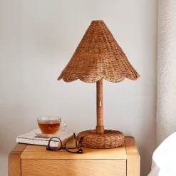 Brigitte Rattan Mini Table Lamp (18")