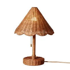 Brigitte Rattan Mini Table Lamp (18")