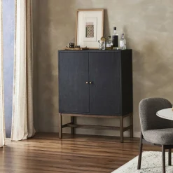 Britten Raffia Bar Cabinet (40")