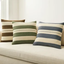 Broad Wool Stripe Pillow Cover