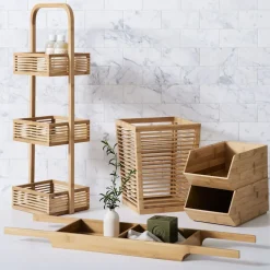Brockton Bamboo Stacking Boxes (Set of 2)