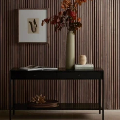 Bronzed Iron Console Table (57")