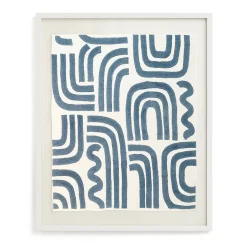"Brush Stroke" Framed Textile Art by Minted for West Elm