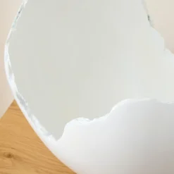 Burled Glossy White Bowl