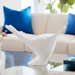 Burled Glossy White Vase