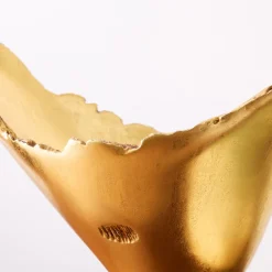 Burled Gold Leaf Vase