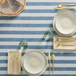 Cabana Stripe Cotton Tablecloth