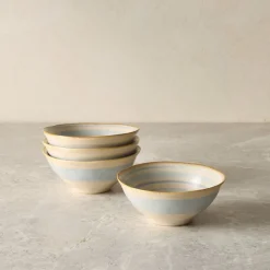 Cabana Stripe Stoneware Dip Bowls (Set of 4)