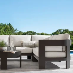 Caldera Aluminum Outdoor 3-Piece L-Shaped Sectional (100")