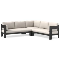Caldera Aluminum Outdoor 3-Piece L-Shaped Sectional Cushion Covers