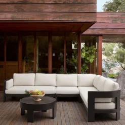 Caldera Aluminum Outdoor 4-Piece L-Shaped Sectional (129")