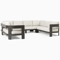 Caldera Aluminum Outdoor 6-Piece U-Shaped Sectional (126")