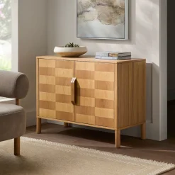 Calitha Two-Tone Oak Wooden Cabinet (40")