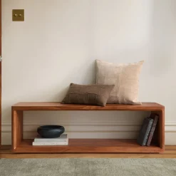 Calla Solid Wood Entryway Bench (42"–56")